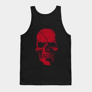 Crimson Skull Graphic - Cool Badass Distressed Art Tank Top